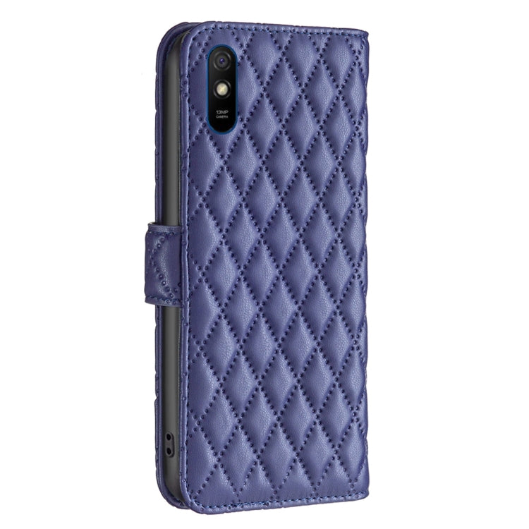 For Xiaomi Redmi 9A Diamond Lattice Wallet Leather Flip Phone Case