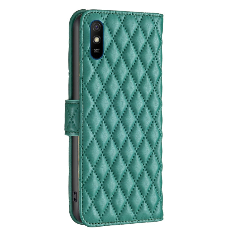 For Xiaomi Redmi 9A Diamond Lattice Wallet Leather Flip Phone Case