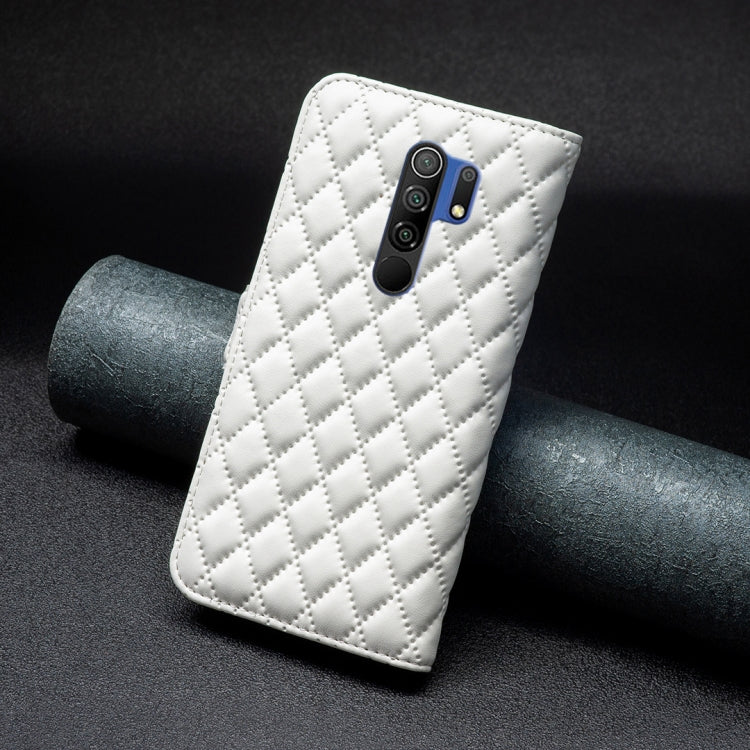 For Xiaomi Redmi 9 Diamond Lattice Wallet Leather Flip Phone Case