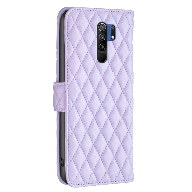 For Xiaomi Redmi 9 Diamond Lattice Wallet Leather Flip Phone Case