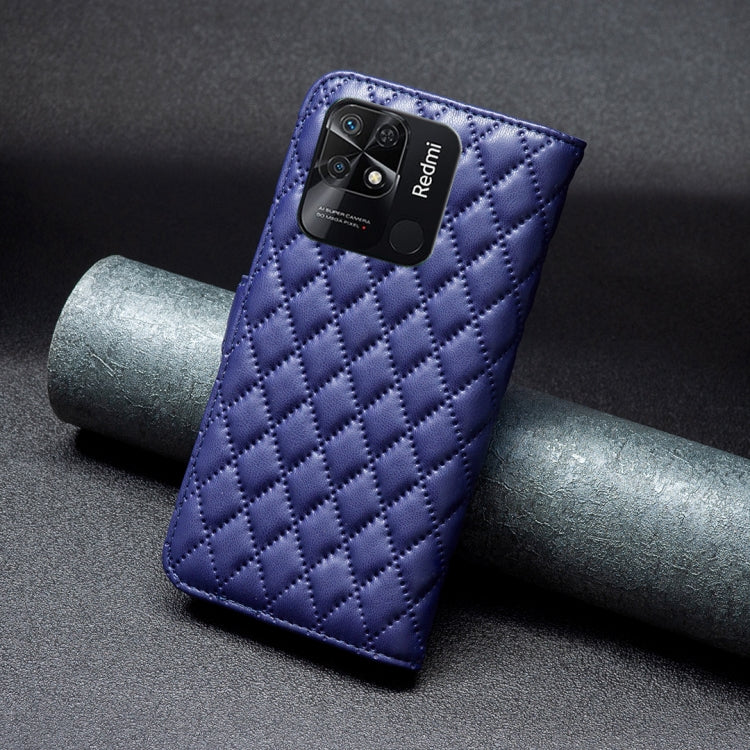For Xiaomi Redmi 10C Diamond Lattice Wallet Leather Flip Phone Case