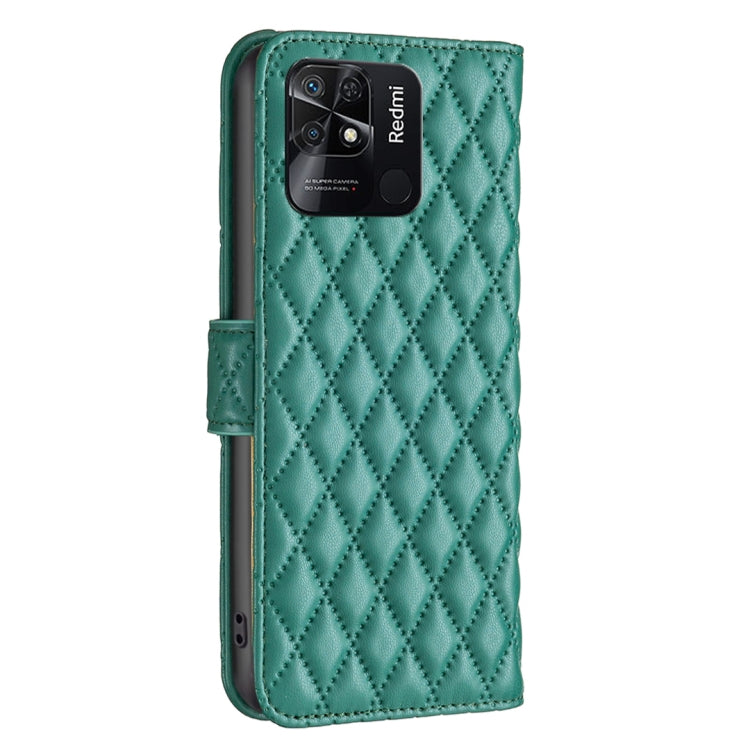 For Xiaomi Redmi 10C Diamond Lattice Wallet Leather Flip Phone Case