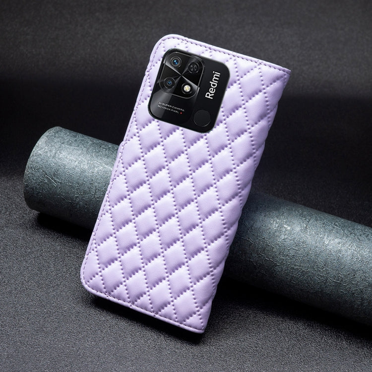 For Xiaomi Redmi 10C Diamond Lattice Wallet Leather Flip Phone Case