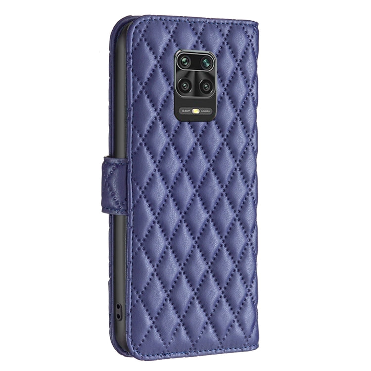 For Xiaomi Redmi Note 9 Pro Max Diamond Lattice Wallet Leather Flip Phone Case