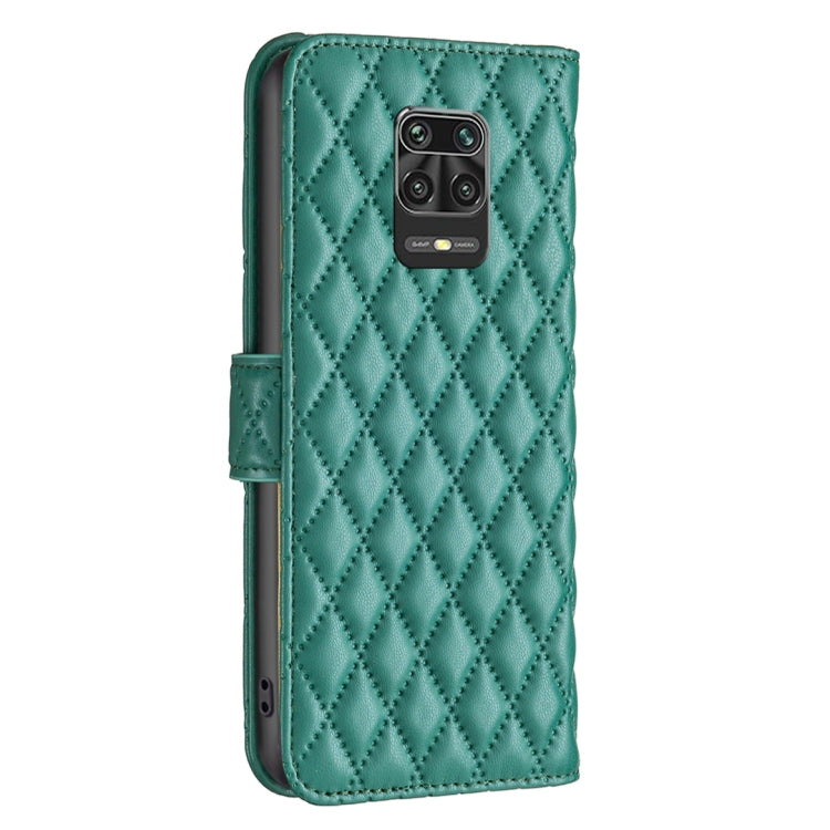 For Xiaomi Redmi Note 9 Pro Max Diamond Lattice Wallet Leather Flip Phone Case