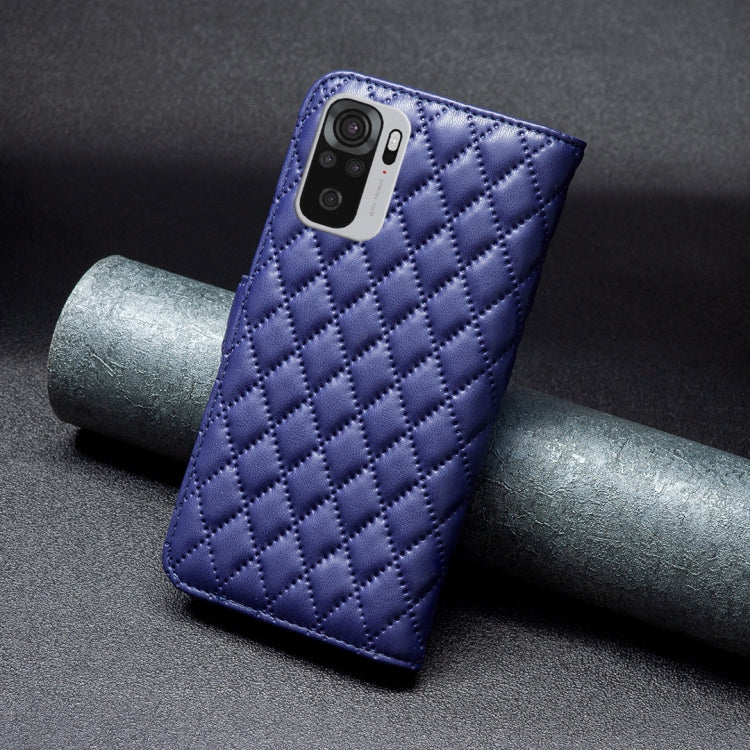 For Xiaomi Redmi Note 10 4G / 10S Diamond Lattice Wallet Leather Flip Phone Case