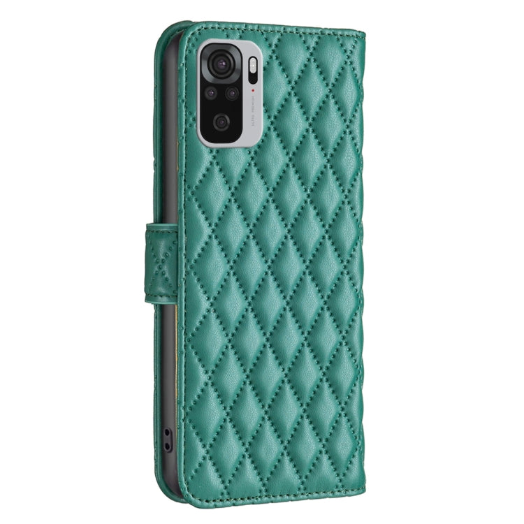 For Xiaomi Redmi Note 10 4G / 10S Diamond Lattice Wallet Leather Flip Phone Case