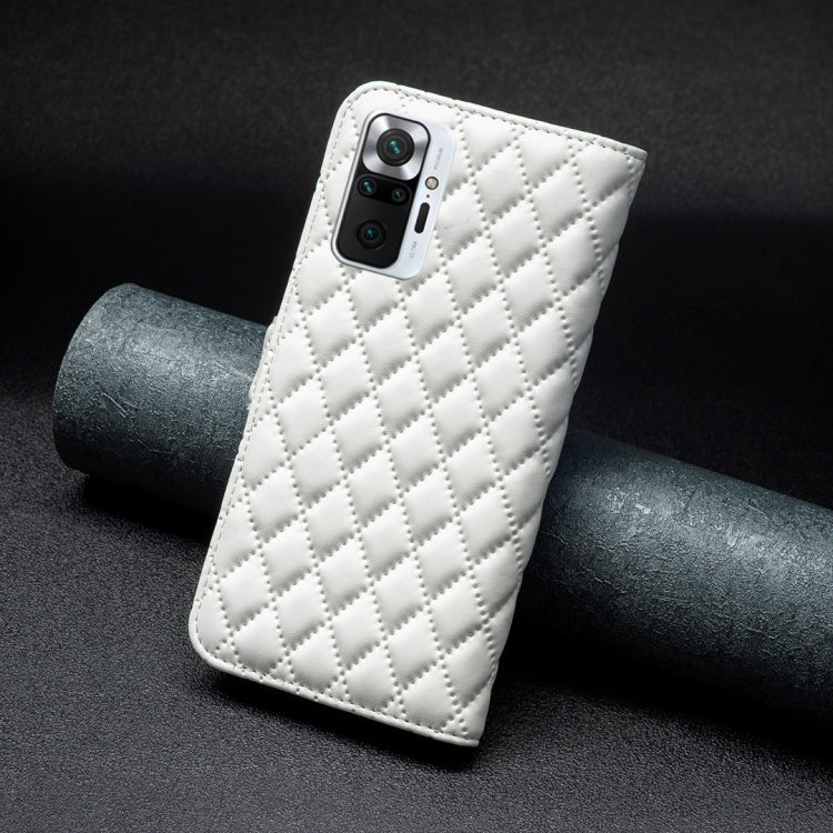 For Xiaomi Redmi Note 10 Pro/10 Pro Max Diamond Lattice Wallet Leather Flip Phone Case
