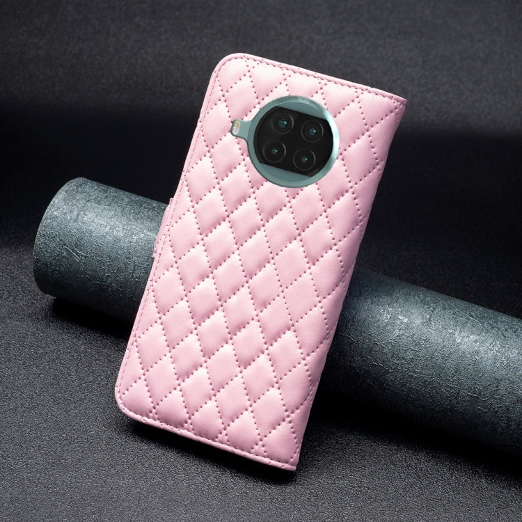 For Xiaomi Mi 10T Lite 5G Diamond Lattice Wallet Leather Flip Phone Case