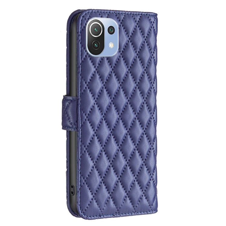 For Xiaomi Mi 11 Lite Diamond Lattice Wallet Leather Flip Phone Case