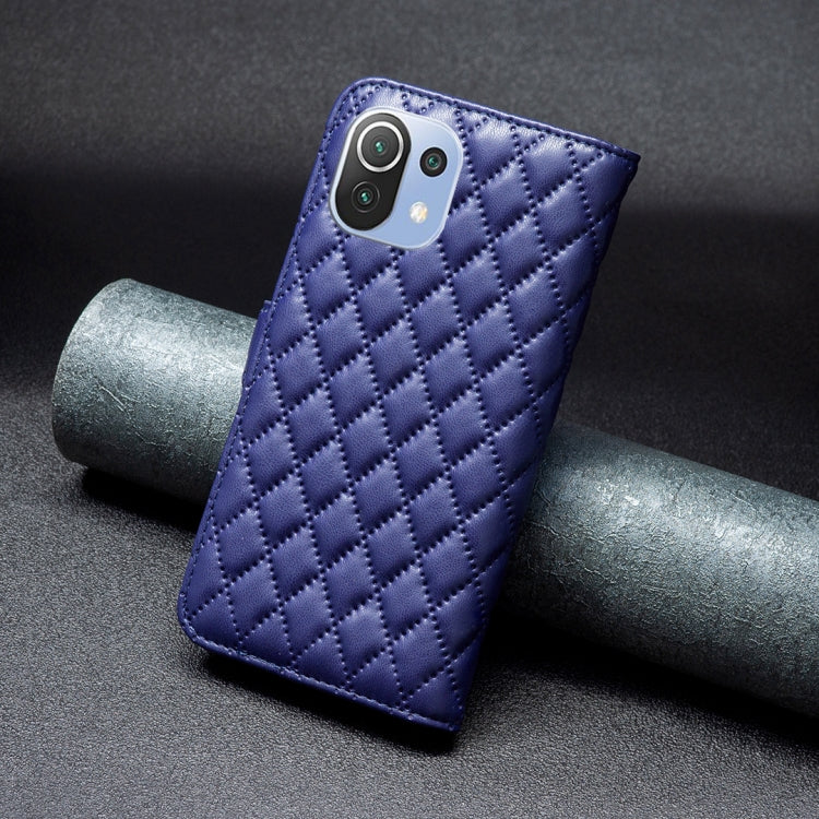 For Xiaomi Mi 11 Lite Diamond Lattice Wallet Leather Flip Phone Case