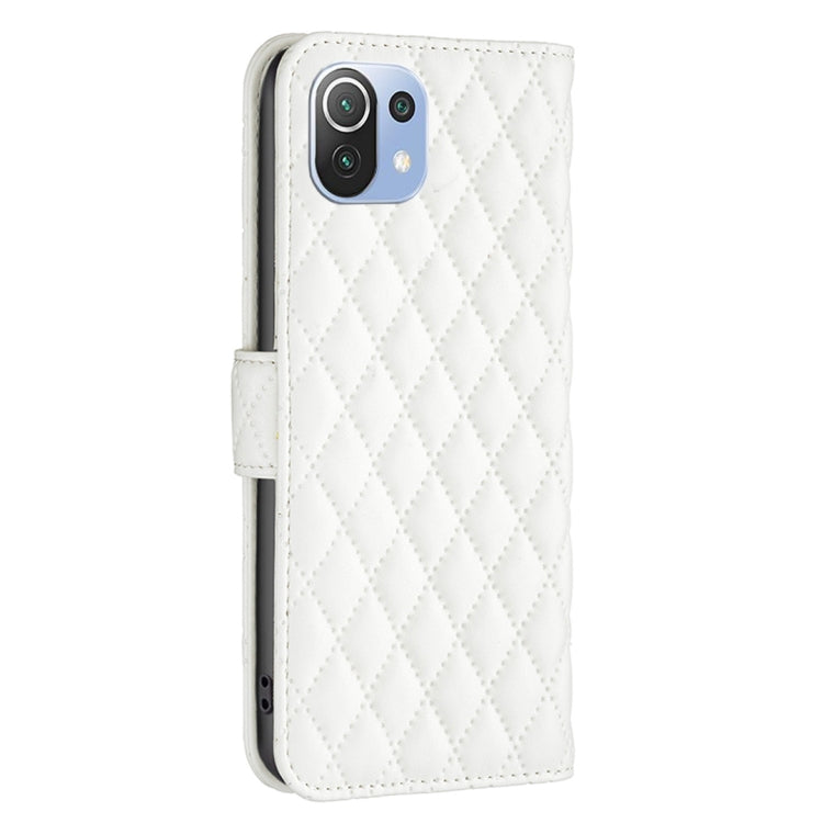 For Xiaomi Mi 11 Lite Diamond Lattice Wallet Leather Flip Phone Case