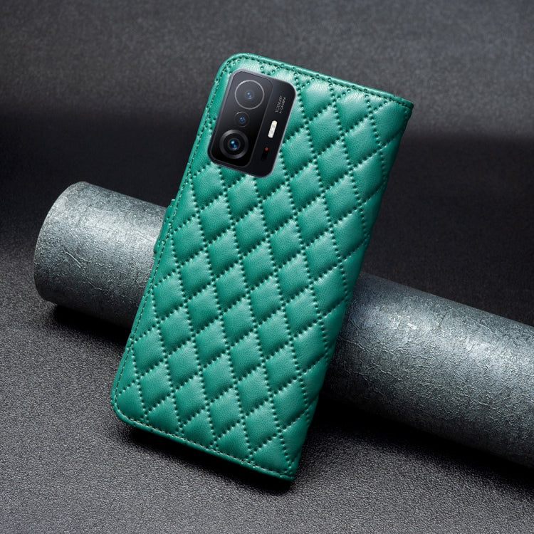For Xiaomi 11T / 11T Pro Diamond Lattice Wallet Leather Flip Phone Case