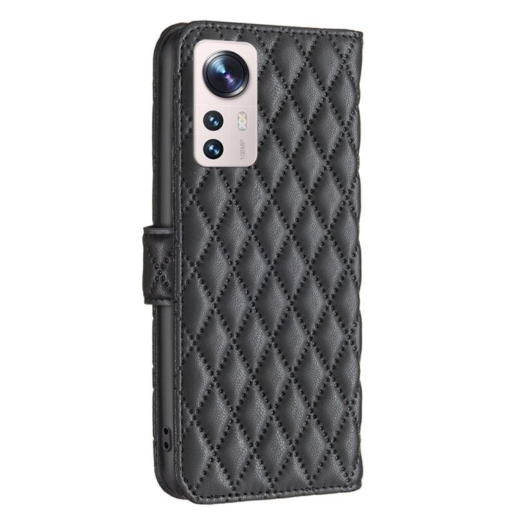 For Xiaomi 12 Lite Diamond Lattice Wallet Leather Flip Phone Case
