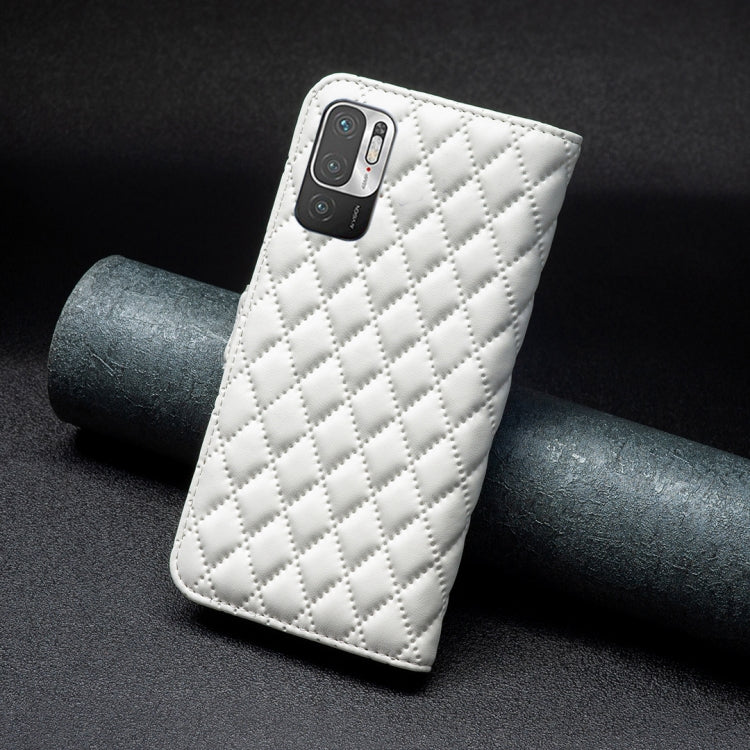 For Xiaomi Poco M3 Pro/Redmi Note 10 5G/10T 5G Diamond Lattice Wallet Leather Flip Phone Case