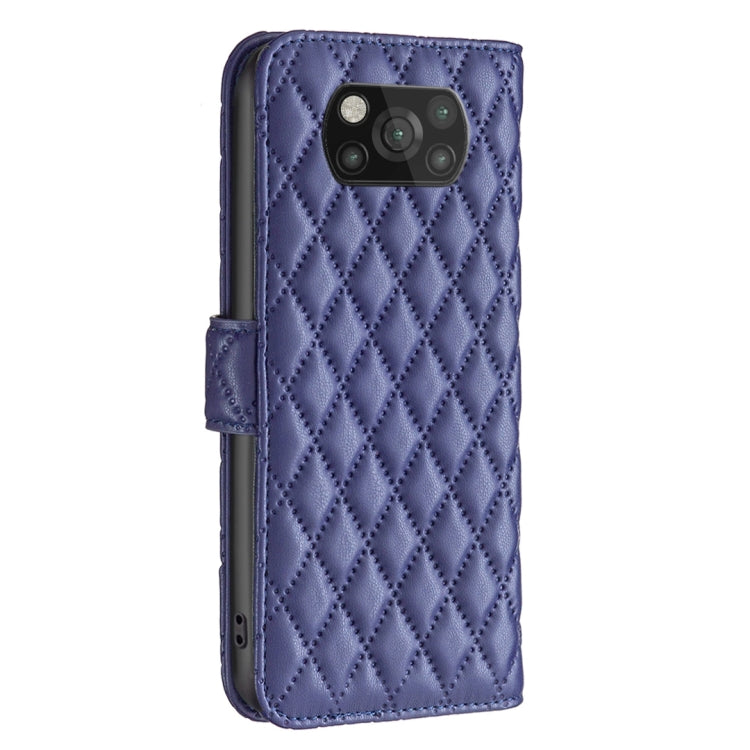 For Xiaomi Poco X3 / X3 NFC Diamond Lattice Wallet Leather Flip Phone Case