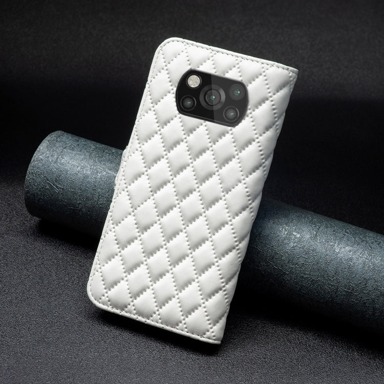 For Xiaomi Poco X3 / X3 NFC Diamond Lattice Wallet Leather Flip Phone Case