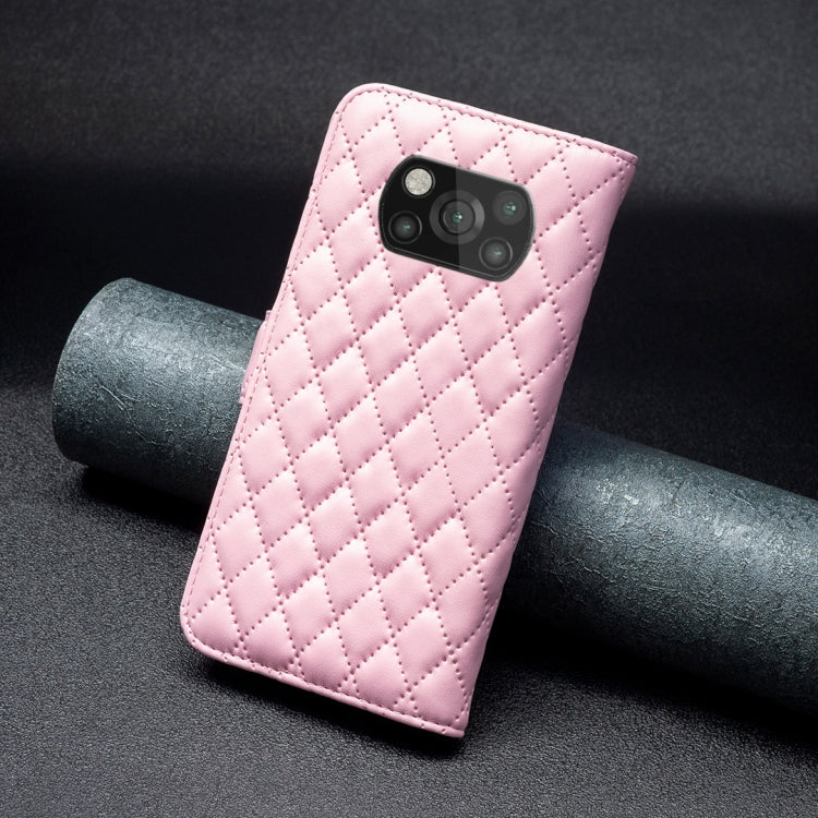 For Xiaomi Poco X3 / X3 NFC Diamond Lattice Wallet Leather Flip Phone Case