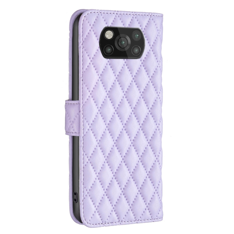 For Xiaomi Poco X3 / X3 NFC Diamond Lattice Wallet Leather Flip Phone Case