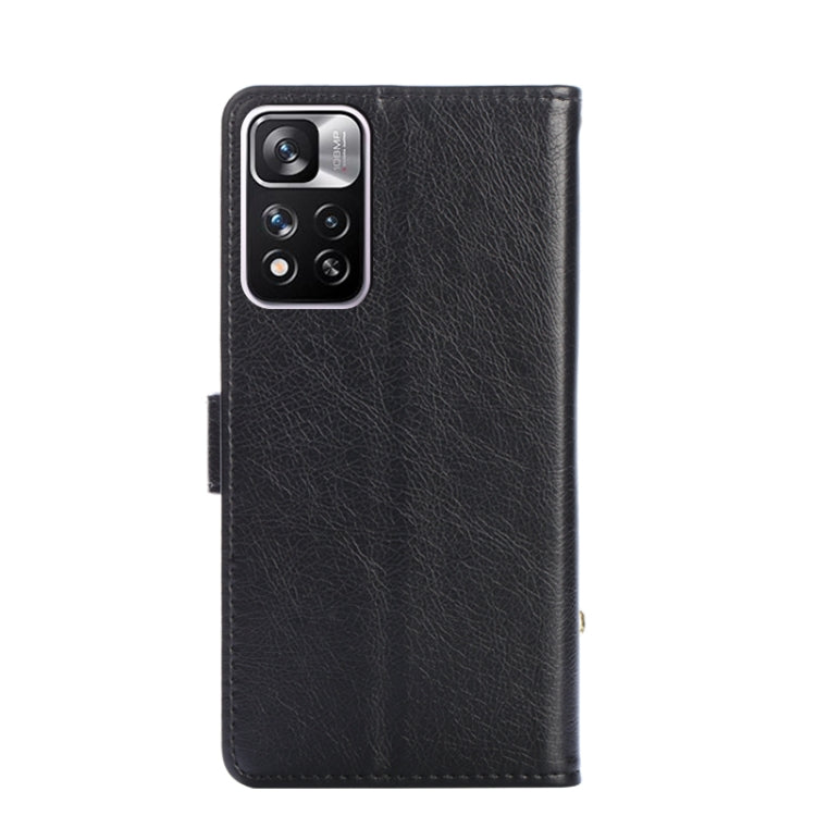 For Xiaomi Redmi Note 11 Pro 5G/Note 11 Pro+ 5G Zipper Bag PU + TPU Horizontal Flip Leather Phone Case