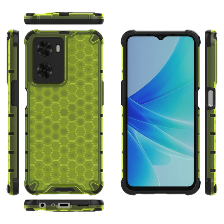 For OPPO A57 4G Global Lanyard Honeycomb Phone Case