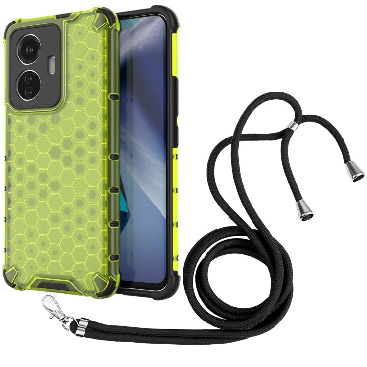For vivo T1 44W Lanyard Honeycomb Phone Case