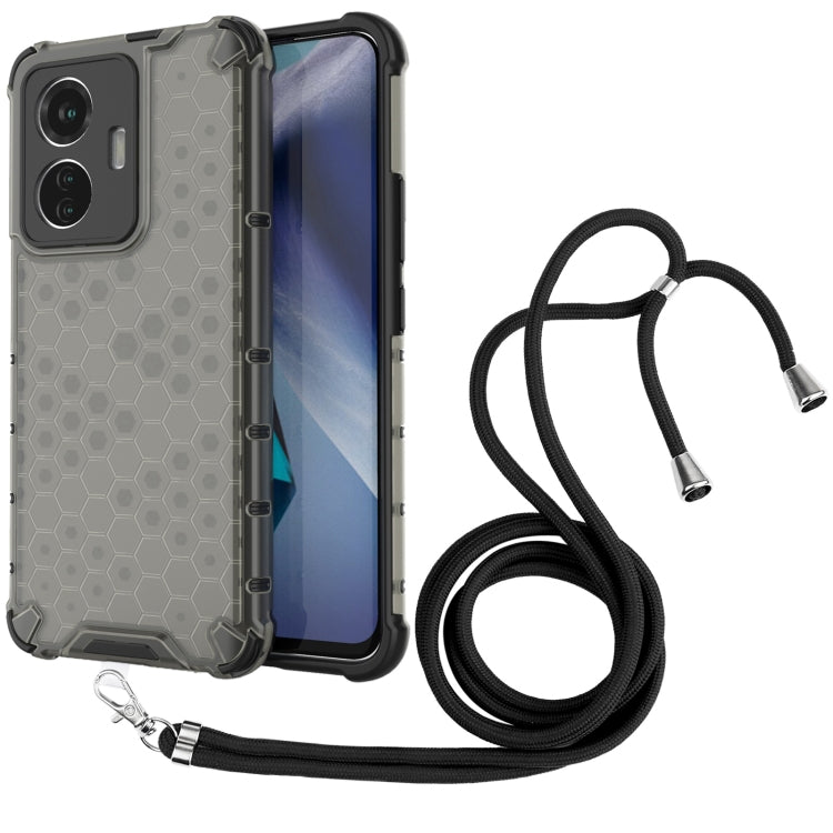 For vivo T1 44W Lanyard Honeycomb Phone Case