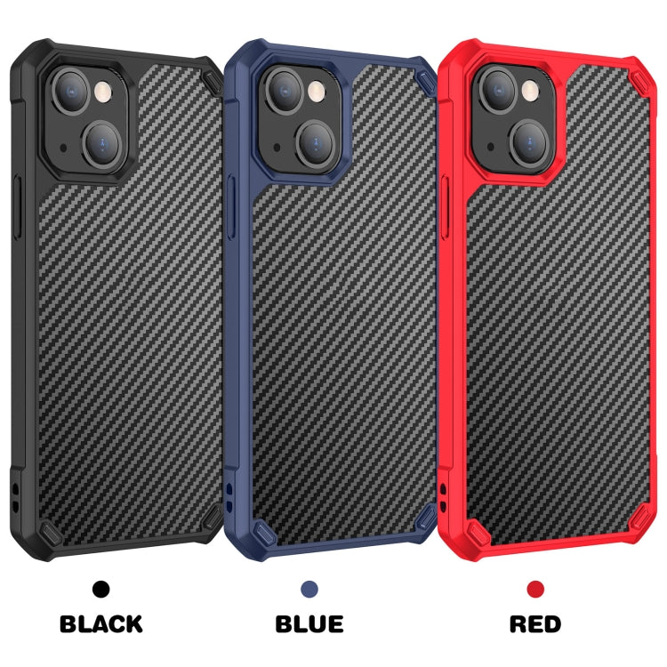 For iPhone 14 Carbon Fiber Acrylic Shockproof Phone Case