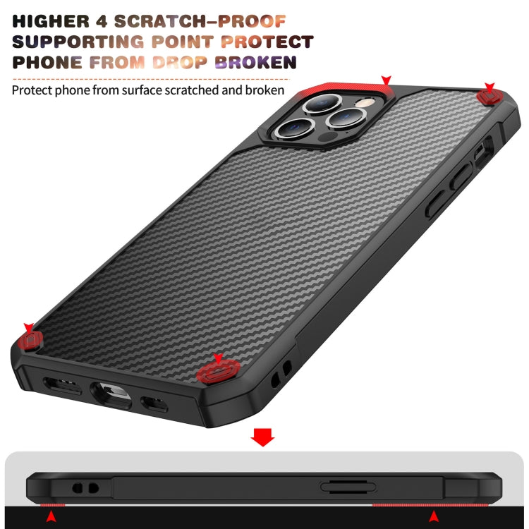 For iPhone 14 Carbon Fiber Acrylic Shockproof Phone Case