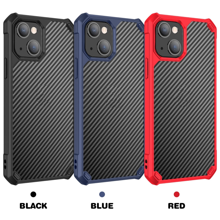 For iPhone 14 Plus Carbon Fiber Acrylic Shockproof Phone Case