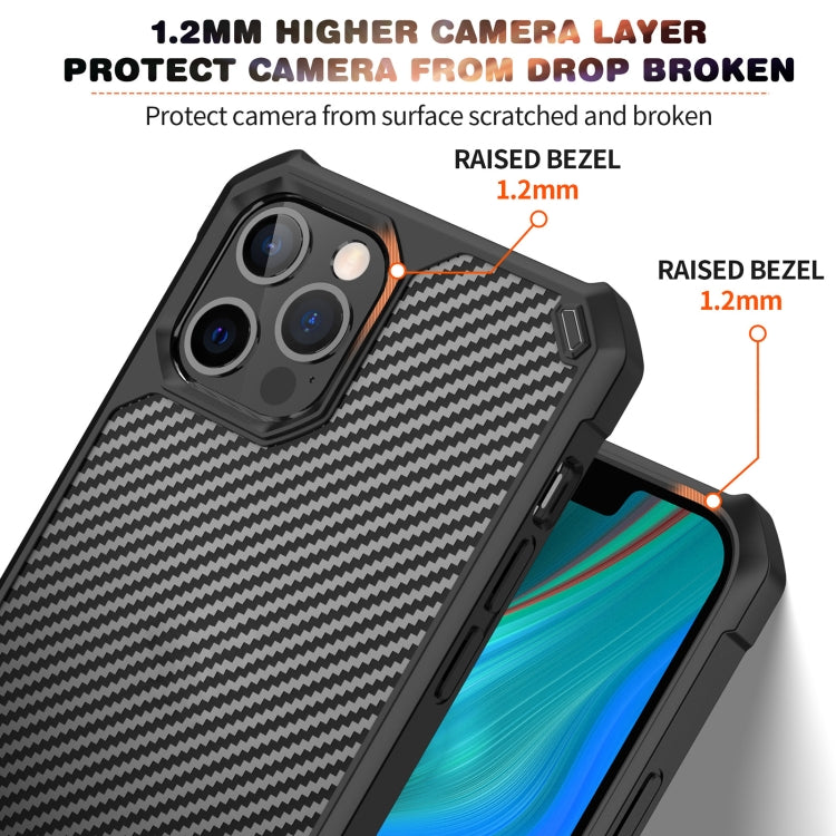 For iPhone 14 Pro Max Carbon Fiber Acrylic Shockproof Phone Case