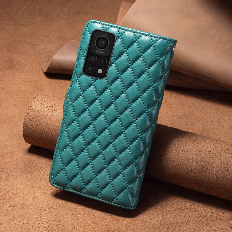 For Xiaomi Mi 10T 5G/10T Pro 5G/Redmi K30S Diamond Lattice Zipper Wallet Leather Flip Phone Case