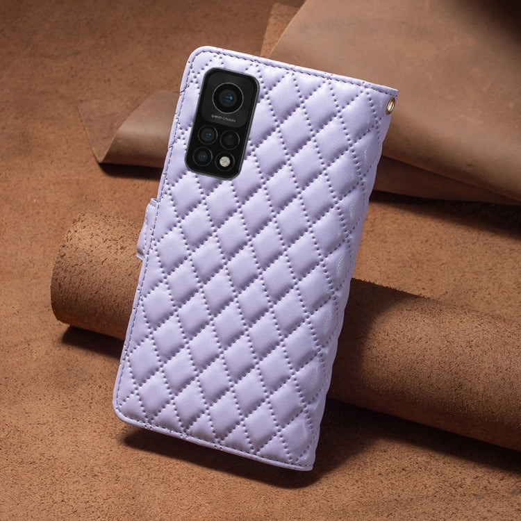 For Xiaomi Mi 10T 5G/10T Pro 5G/Redmi K30S Diamond Lattice Zipper Wallet Leather Flip Phone Case