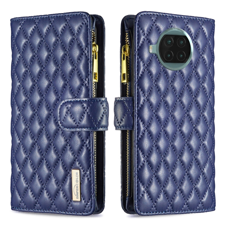 For Xiaomi Mi 10T Lite 5G Diamond Lattice Zipper Wallet Leather Flip Phone Case