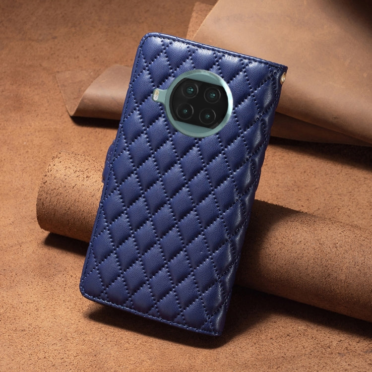 For Xiaomi Mi 10T Lite 5G Diamond Lattice Zipper Wallet Leather Flip Phone Case