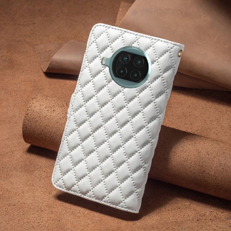 For Xiaomi Mi 10T Lite 5G Diamond Lattice Zipper Wallet Leather Flip Phone Case