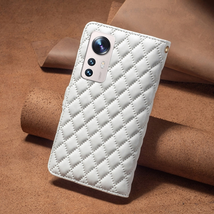 For Xiaomi 12 Lite Diamond Lattice Zipper Wallet Leather Flip Phone Case