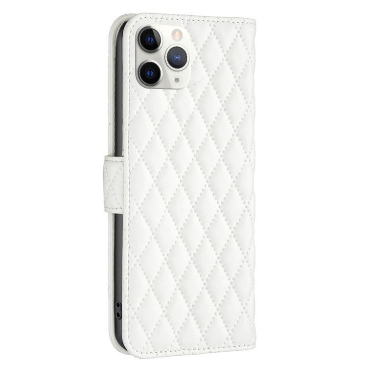For iPhone 11 Pro Diamond Lattice Wallet Leather Flip Phone Case