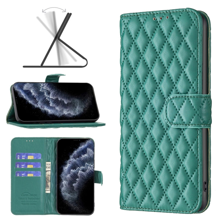 For iPhone 11 Pro Diamond Lattice Wallet Leather Flip Phone Case