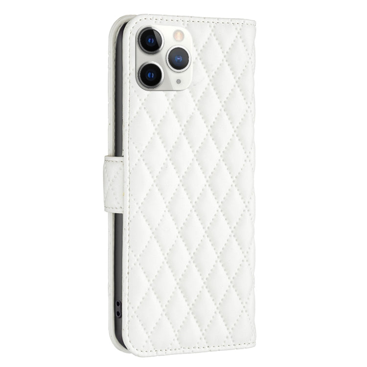 For iPhone 11 Pro Max Diamond Lattice Wallet Leather Flip Phone Case