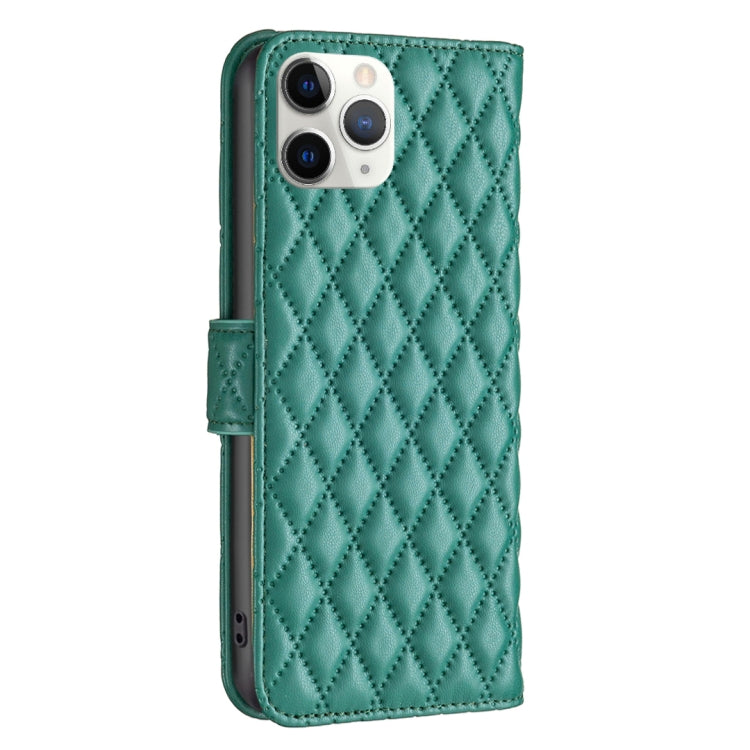 For iPhone 11 Pro Max Diamond Lattice Wallet Leather Flip Phone Case