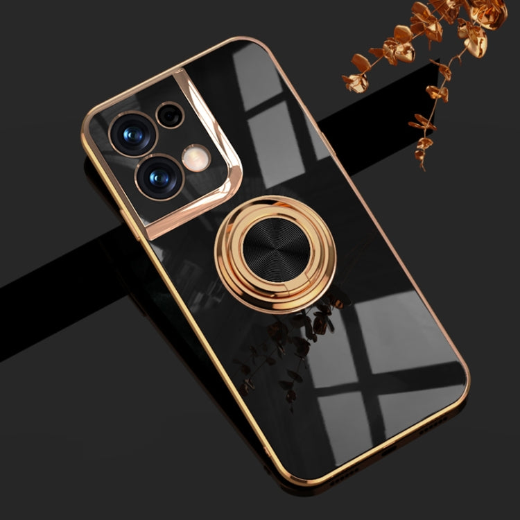 For OPPO Reno8 Electroplated Silicone Phone Case with Ring
