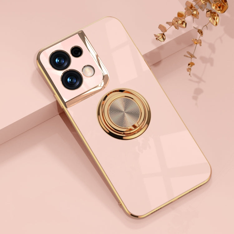 For OPPO Reno8 Electroplated Silicone Phone Case with Ring