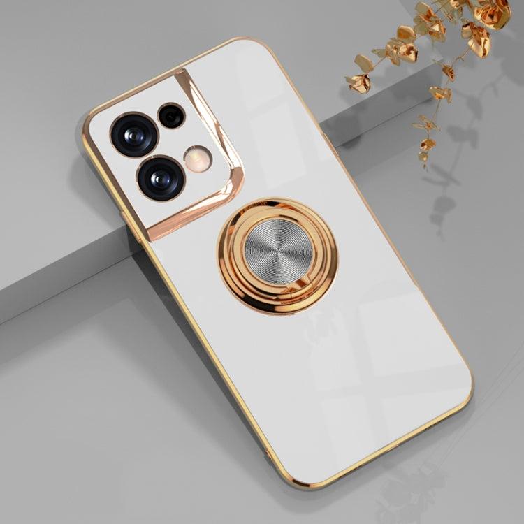 For OPPO Reno8 Electroplated Silicone Phone Case with Ring