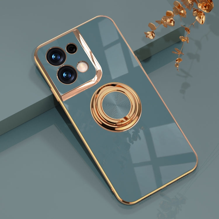 For OPPO Reno8 Pro Electroplated Silicone Phone Case with Ring