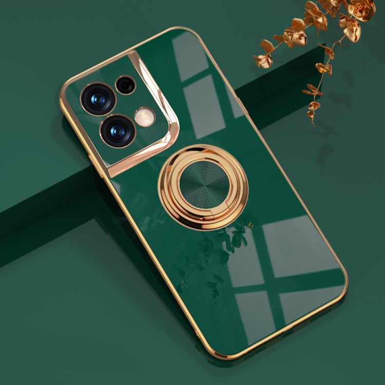 For OPPO Reno8 Pro Plus Electroplated Silicone Phone Case with Ring