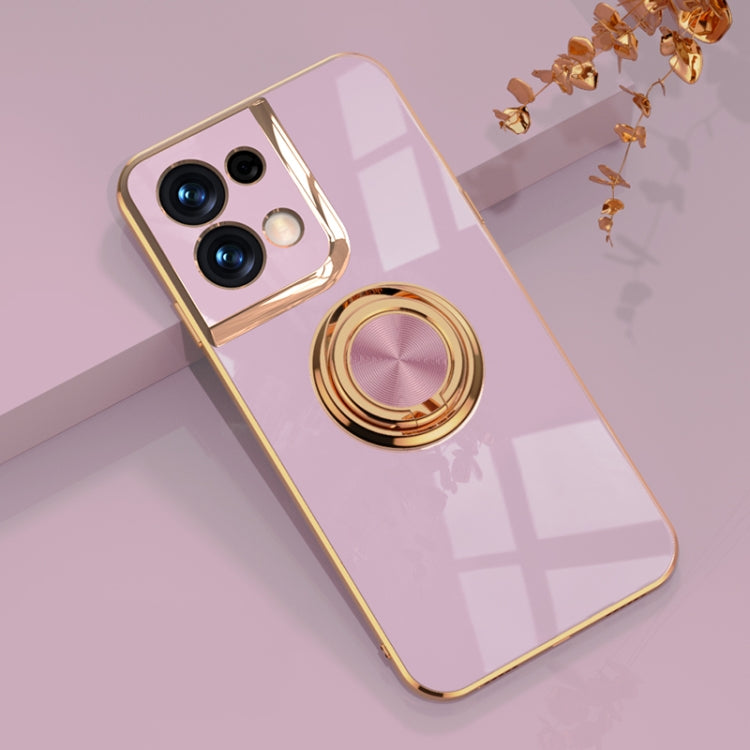 For OPPO Reno8 Pro Plus Electroplated Silicone Phone Case with Ring
