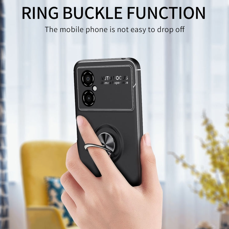 For Xiaomi Poco M4 5G Metal Ring Holder TPU Phone Case