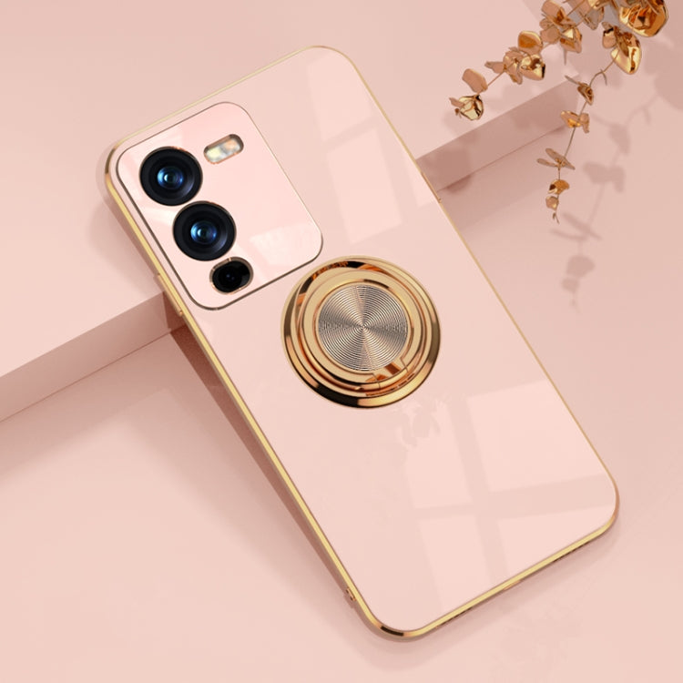 For vivo S15 Electroplated Silicone Phone Case with Ring