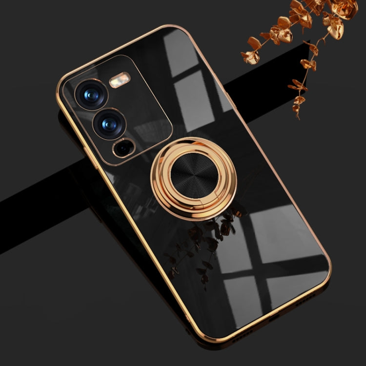 For vivo S15 Pro Electroplated Silicone Phone Case with Ring